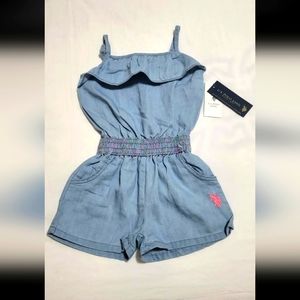 Girl Romper U.S POLO ASSN Size 4 new with tags